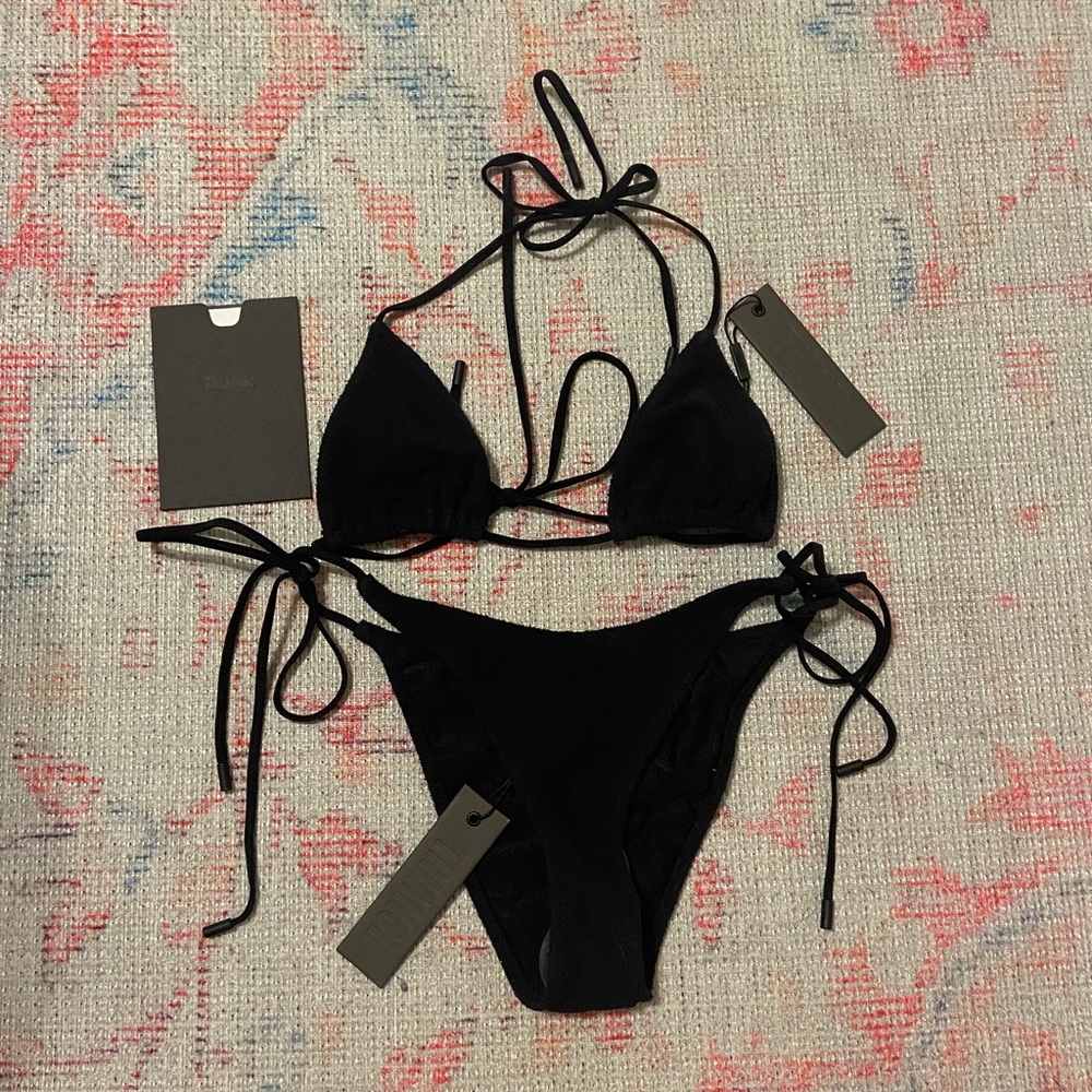 NWT Triangl VINCA-RAVEN TERRY Swimsuit. Top- M, Bottom- S. *Liner still attached
